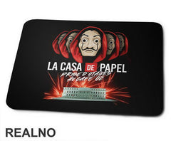 Masks And The Bank of Spain - La Casa de Papel - Money Heist - Podloga za miš