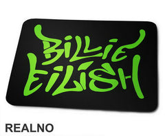 Billie Eilish Green Text - Muzika - Podloga za miš