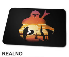 Double Exposure - Mandalorian - Star Wars - Podloga za miš