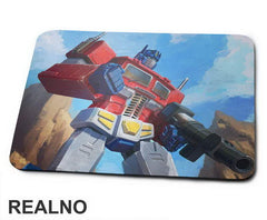 Optimus Prime With A Gun - Transformers - Podloga za miš