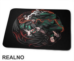 Tanjiro And Nezuko - Circle - Demon Slayer - Podloga za miš