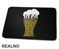 Quotes Inside Beer Glass - Humor - Podloga za miš
