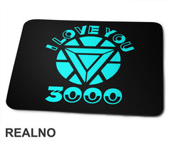 Logo - I Love You 3000 - Iron Man - Avengers - Podloga za miš