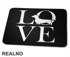 Love - Jazavičar - Pas - Dog - Podloga za miš