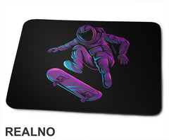 Astronaut On A Skate - Purple And Blue - Space - Svemir - Podloga za miš