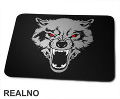 Gray Wolf - Red Eyes - Vuk - Životinje - Podloga za miš