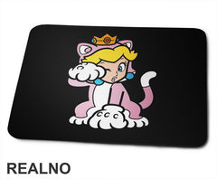Princeza Breskvica - Mačka - Cat Peach - Sedi - Super Mario - Podloga za miš