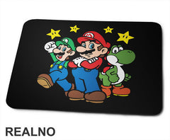 Luidji - Luiđi, Zvezdice I Dinosaurus - Super Mario - Podloga za miš