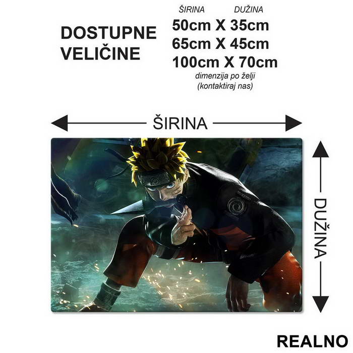With Knife - Naruto - Podmetač za sto