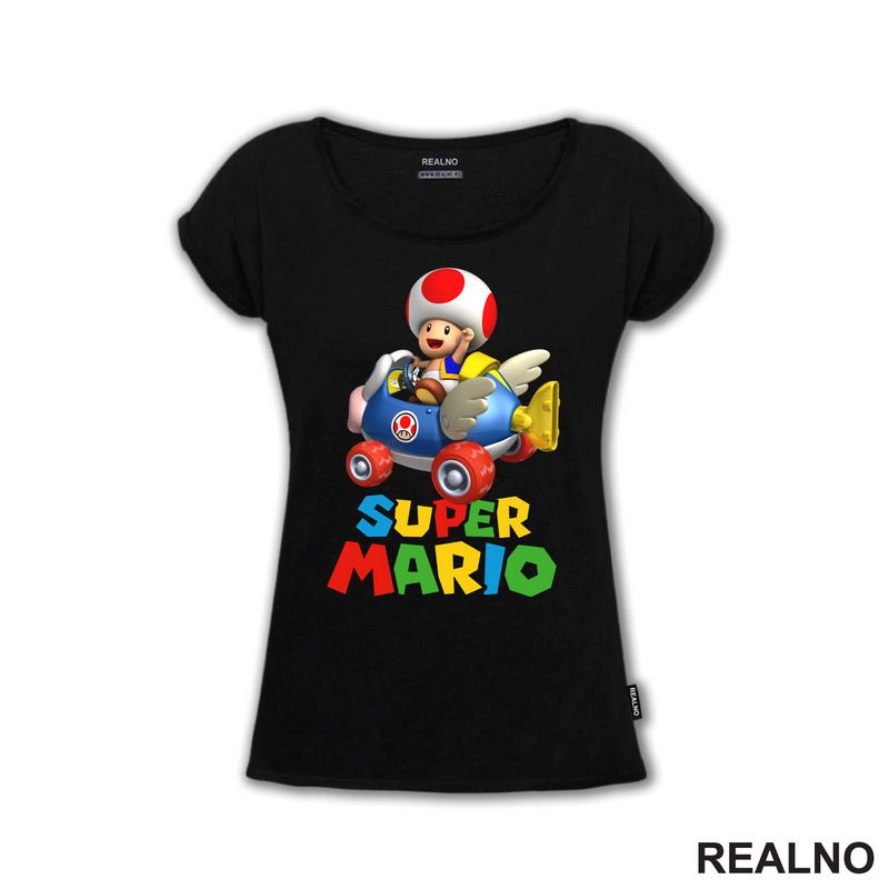 Pečurkica vozi karting - Toad - Super Mario - Majica
