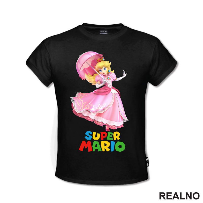 Princeza Breskvica - Princess Peach - Rozi Kišobran - Super Mario - Majica