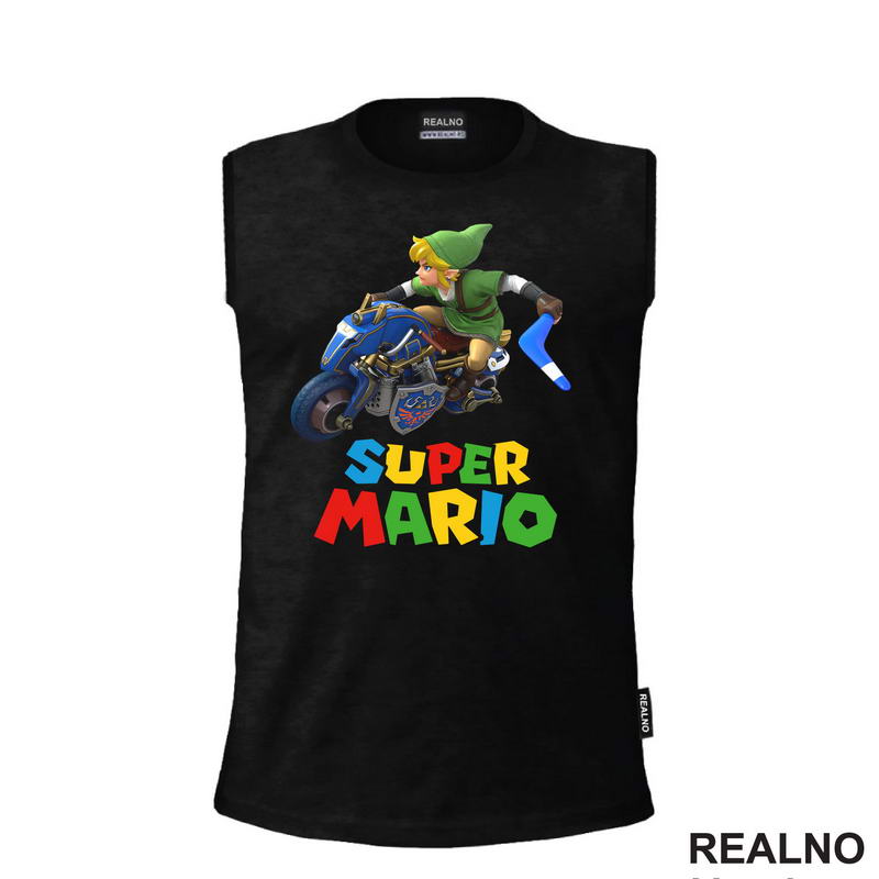 Link vozi karting - Zelda - Super Mario - Majica