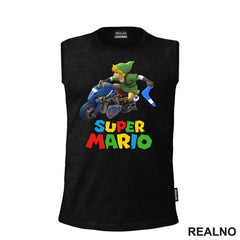 Link vozi karting - Zelda - Super Mario - Majica