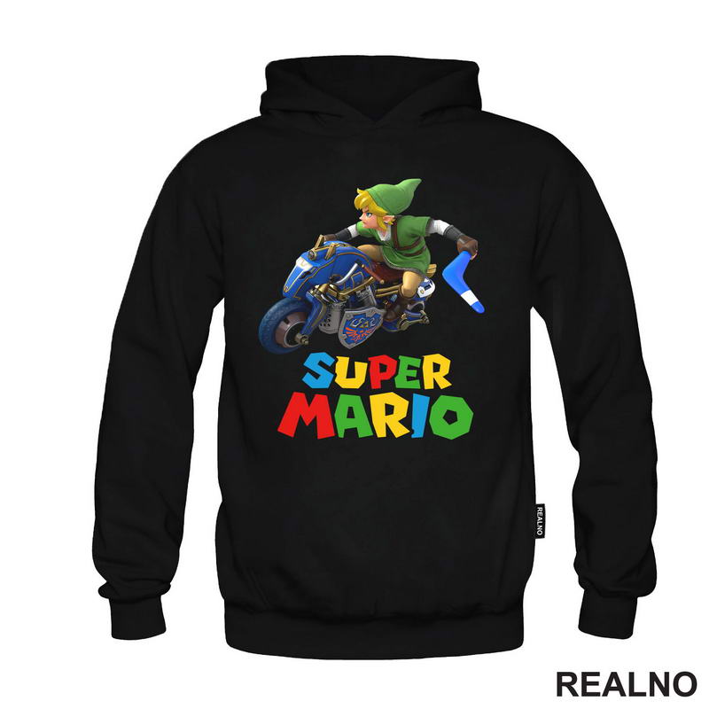 Link vozi karting - Zelda - Super Mario - Majica