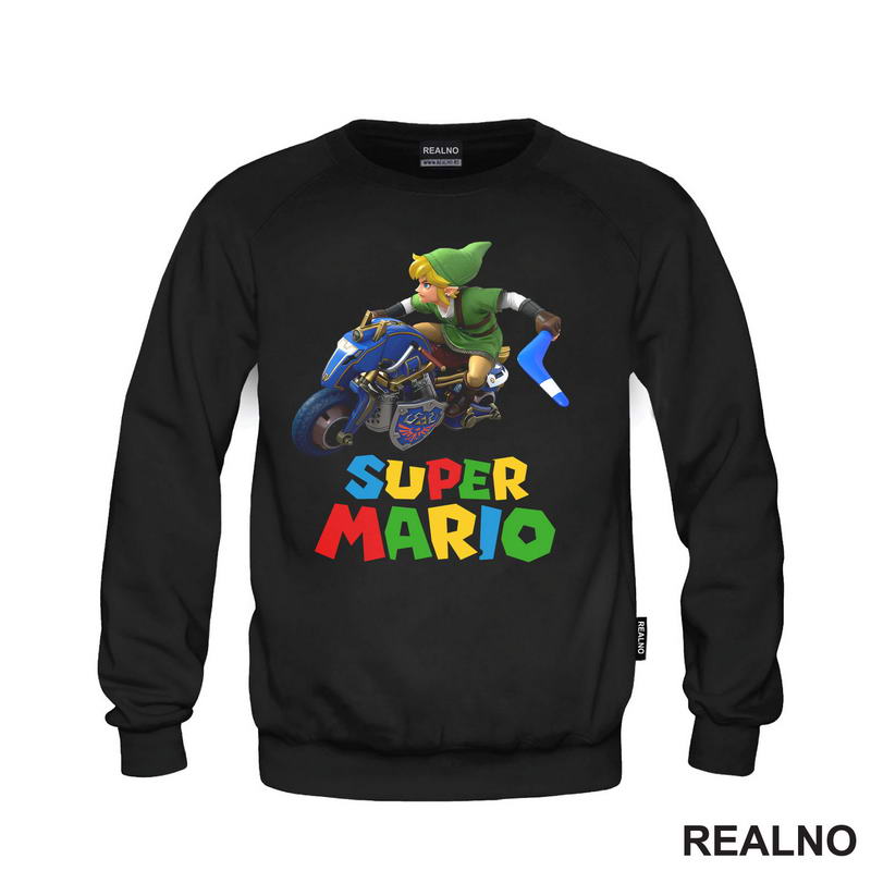Link vozi karting - Zelda - Super Mario - Majica