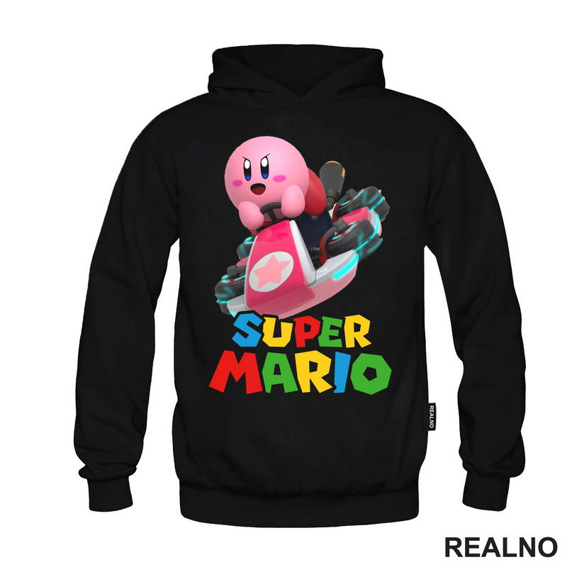 Kirbi vozi karting - Kirby - Super Mario - Majica