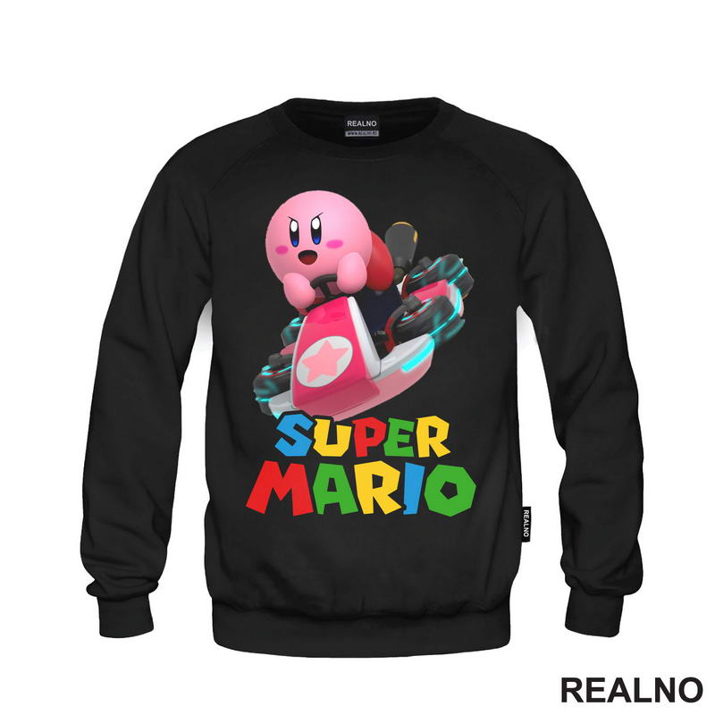 Kirbi vozi karting - Kirby - Super Mario - Majica