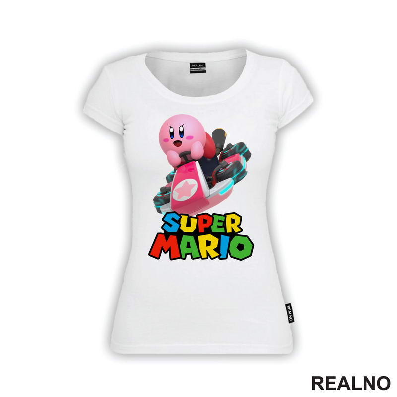 Kirbi vozi karting - Kirby - Super Mario - Majica