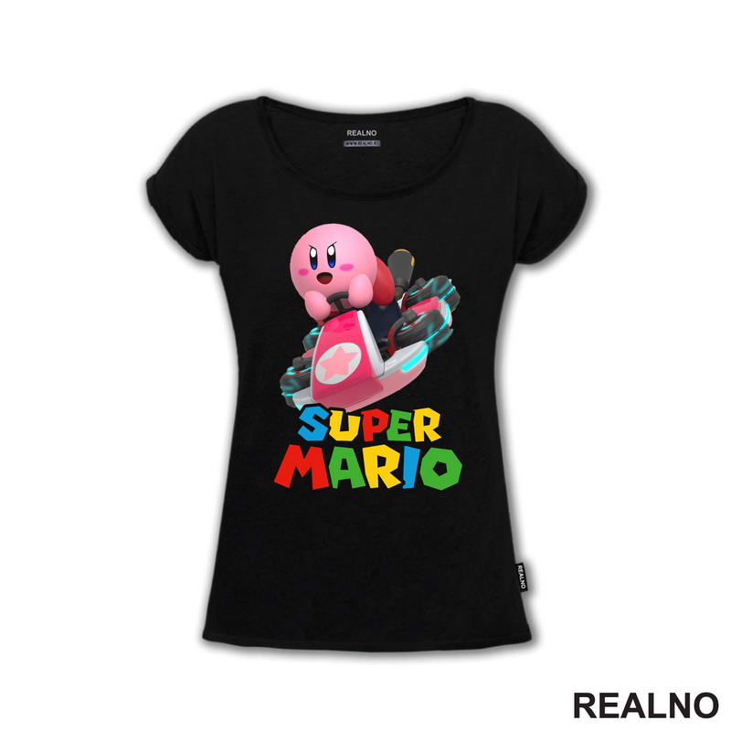 Kirbi vozi karting - Kirby - Super Mario - Majica