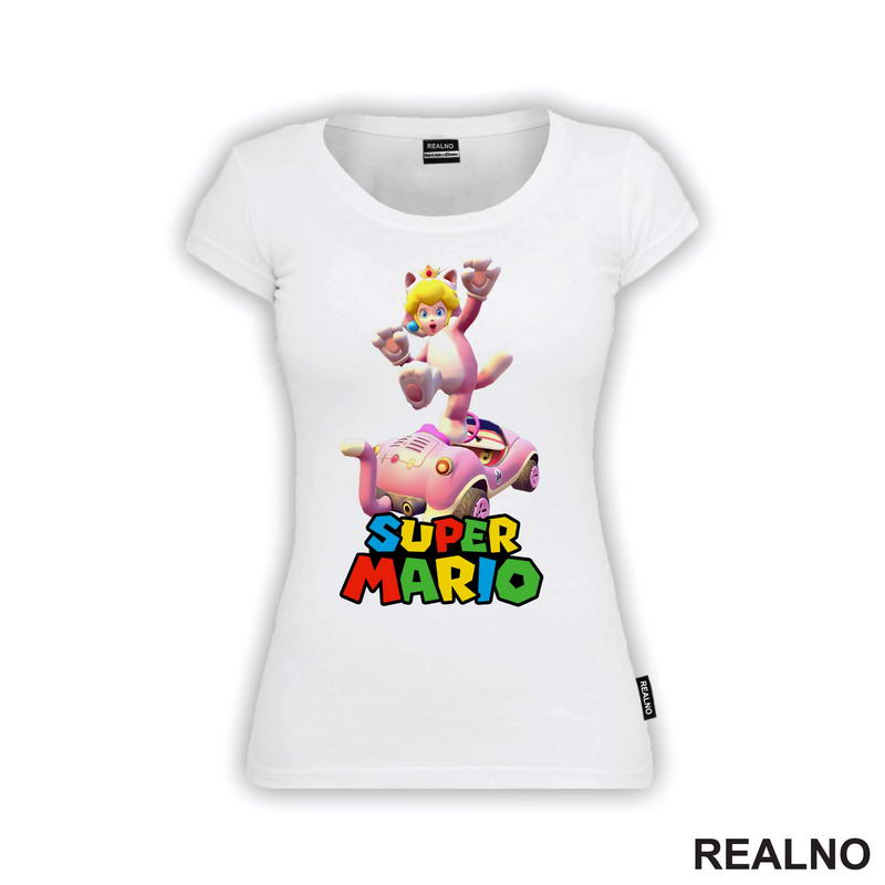Princeza Breskvica - Mačka - Cat Peach - Super Mario - Majica