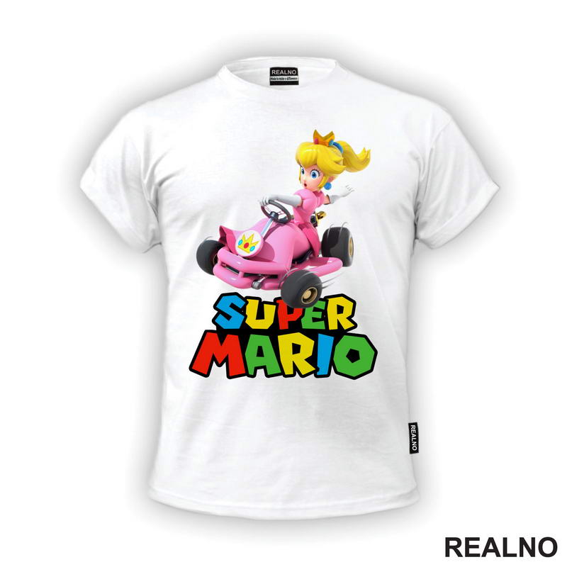 Princeza Breskvica - Princess Peach - Vozi karting - Super Mario - Majica