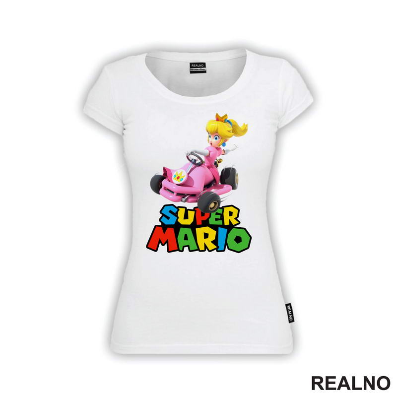 Princeza Breskvica - Princess Peach - Vozi karting - Super Mario - Majica