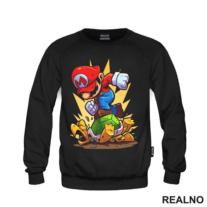 Mario gazi Kornjaču - Super Mario - Majica