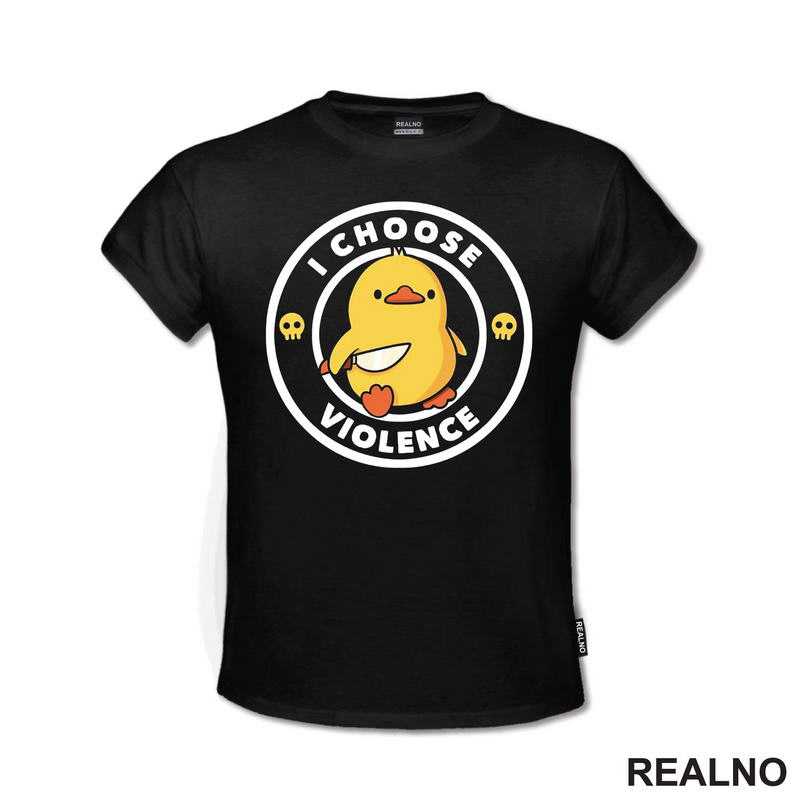 I Choose Violence - Duck - Patka sa nožem - Humor - Majica