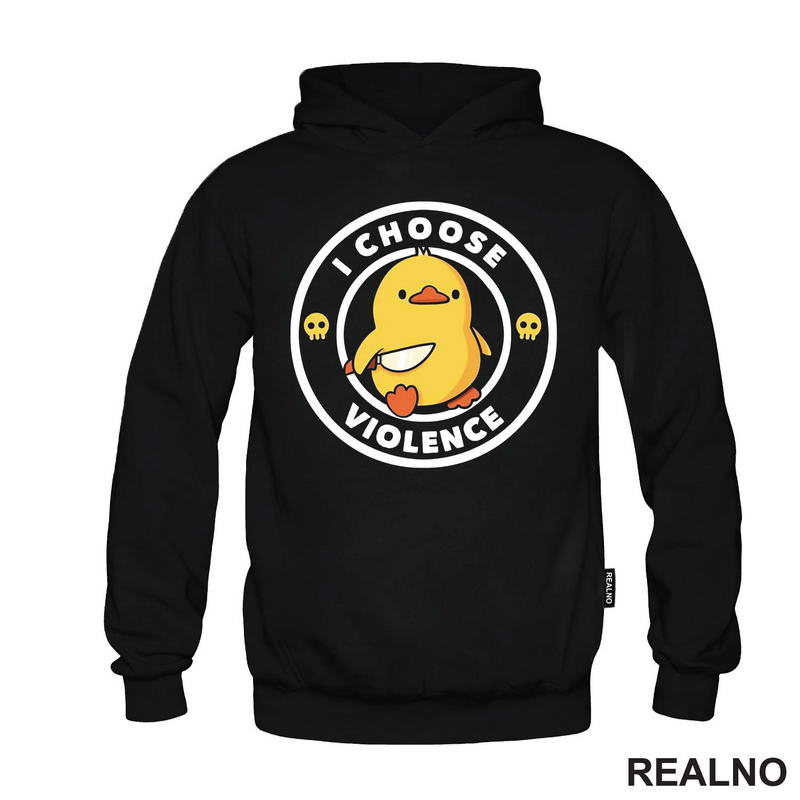 I Choose Violence - Duck - Patka sa nožem - Humor - Majica