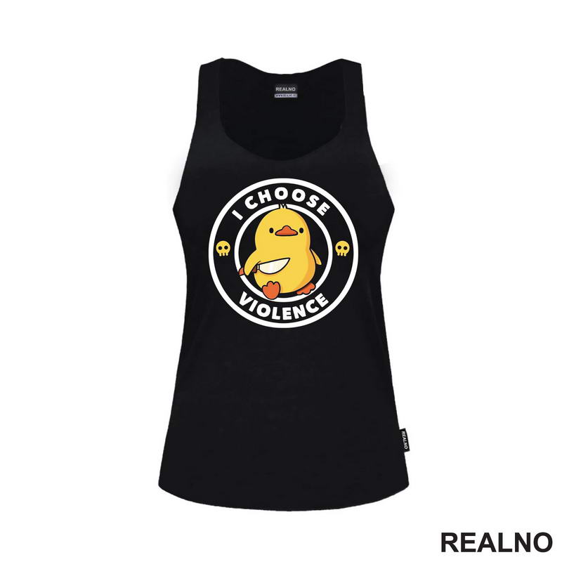 I Choose Violence - Duck - Patka sa nožem - Humor - Majica