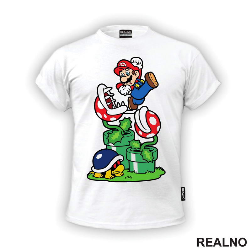 Izbegavanje zamki - Biljka Mesožderka - Super Mario - Majica