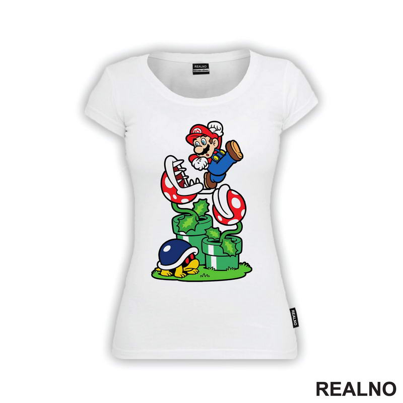 Izbegavanje zamki - Biljka Mesožderka - Super Mario - Majica