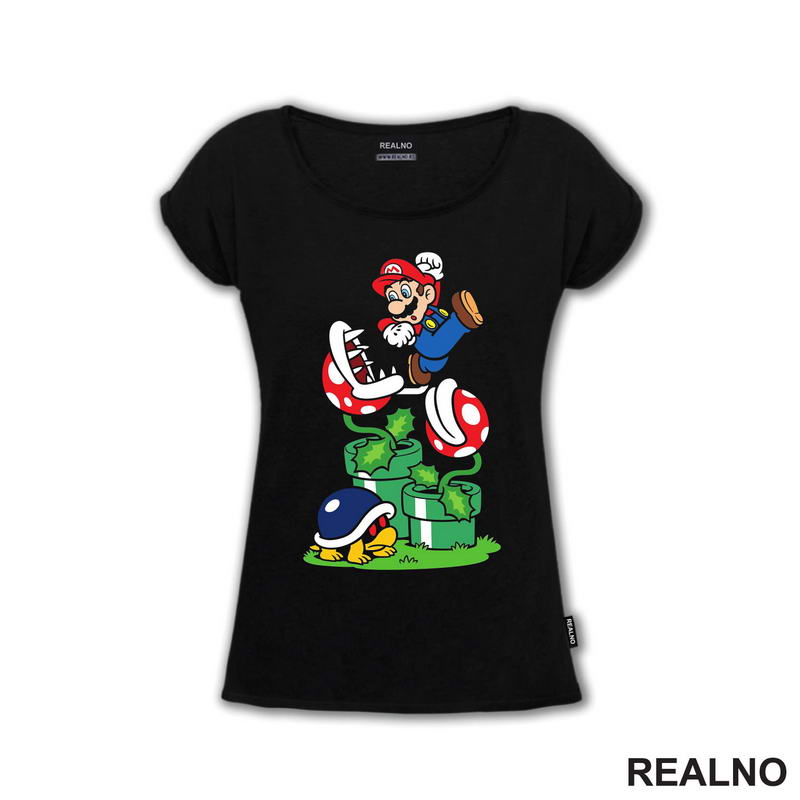 Izbegavanje zamki - Biljka Mesožderka - Super Mario - Majica