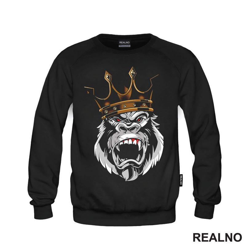 Besna Gorila Sa Zlatnom Krunom - Gorilla - Životinje - Majica