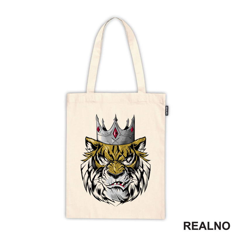Head Tiger With Silver Crown - Tigar - Životinje - Majica