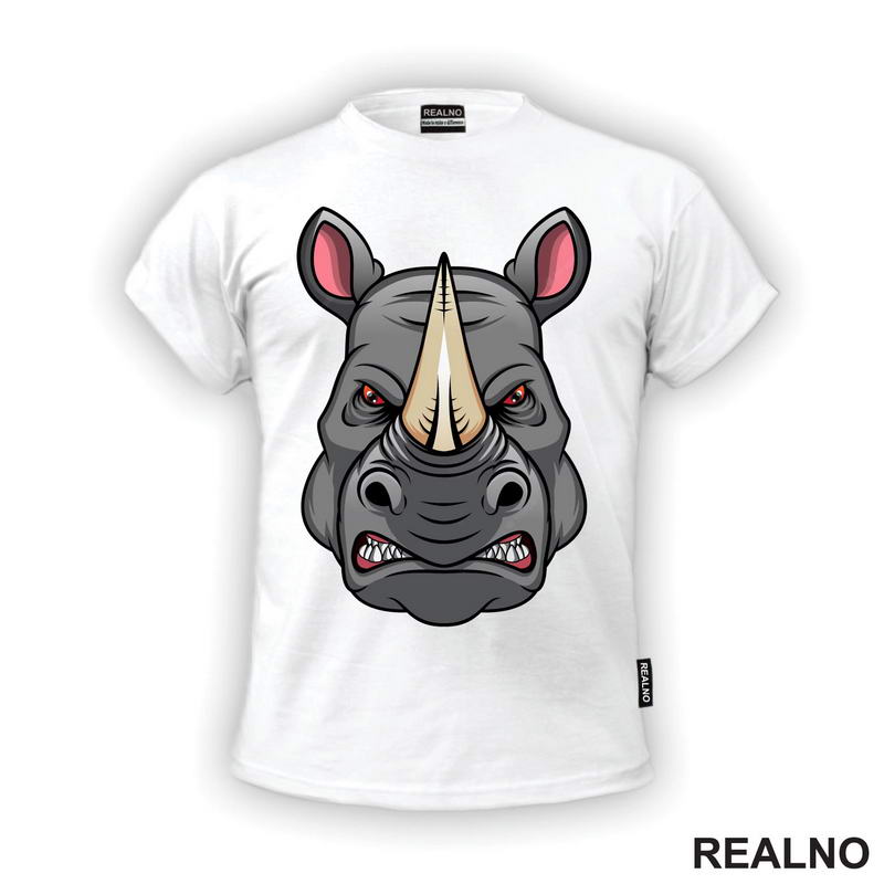 Angry Head Rhinoceros - Nosorog - Životinje - Majica