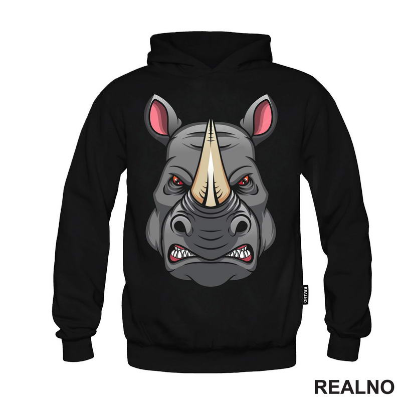 Angry Head Rhinoceros - Nosorog - Životinje - Majica