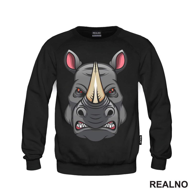 Angry Head Rhinoceros - Nosorog - Životinje - Majica