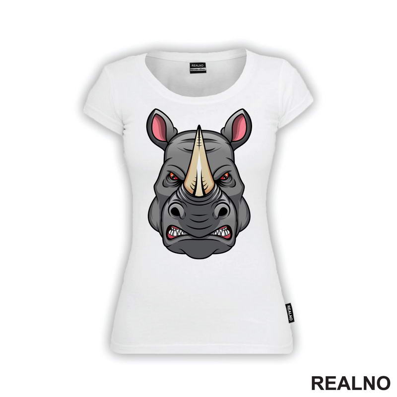 Angry Head Rhinoceros - Nosorog - Životinje - Majica