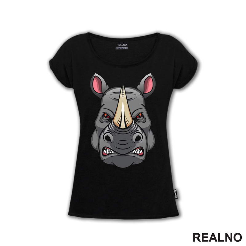 Angry Head Rhinoceros - Nosorog - Životinje - Majica