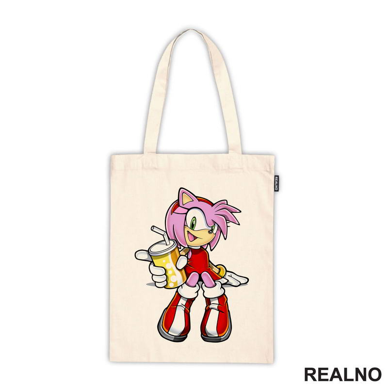 Amy Rose - Pije Sok - Sonic - Majica