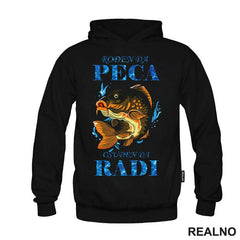 Rođen Da Peca Osudjen Da Radi - Šaran - Pecanje - Fishing - Majica