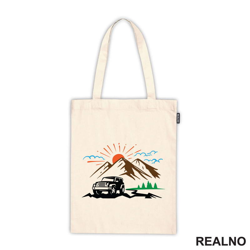 Sun, Montain And Jeep - Off Road - Majica