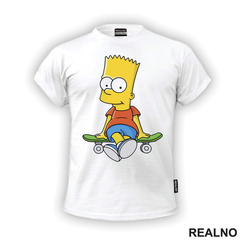 Bart Sedi Na Skejtu - The Simpsons - Simpsonovi - Majica