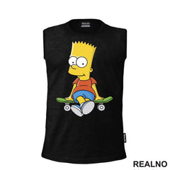 Bart Sedi Na Skejtu - The Simpsons - Simpsonovi - Majica