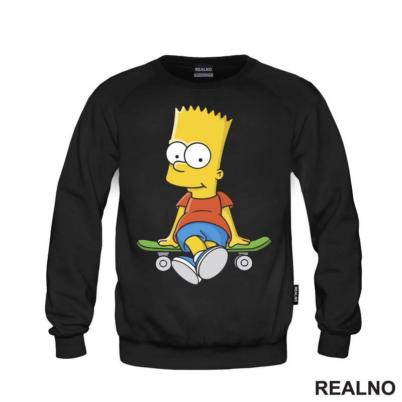Bart Sedi Na Skejtu - The Simpsons - Simpsonovi - Majica