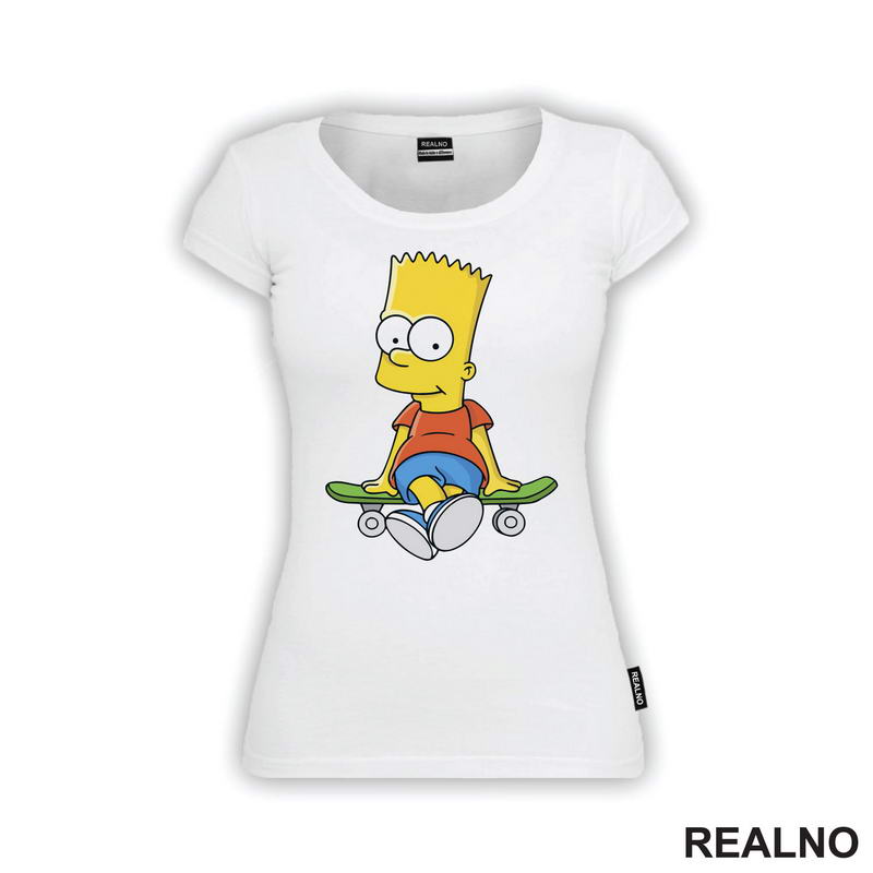 Bart Sedi Na Skejtu - The Simpsons - Simpsonovi - Majica