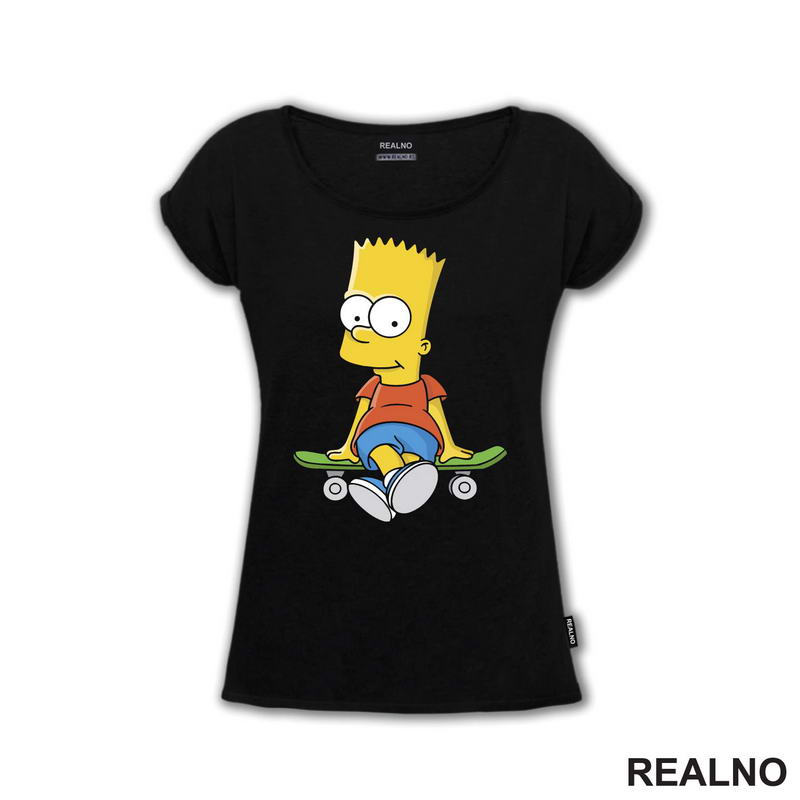 Bart Sedi Na Skejtu - The Simpsons - Simpsonovi - Majica