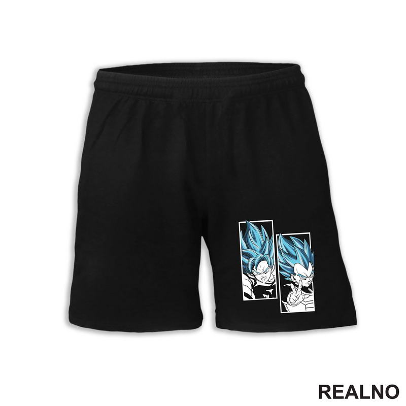 Blue Light Shine Portrait Goku Vegeta - Dragon Ball - Majica
