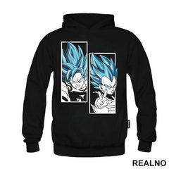 Blue Light Shine Portrait Goku Vegeta - Dragon Ball - Majica